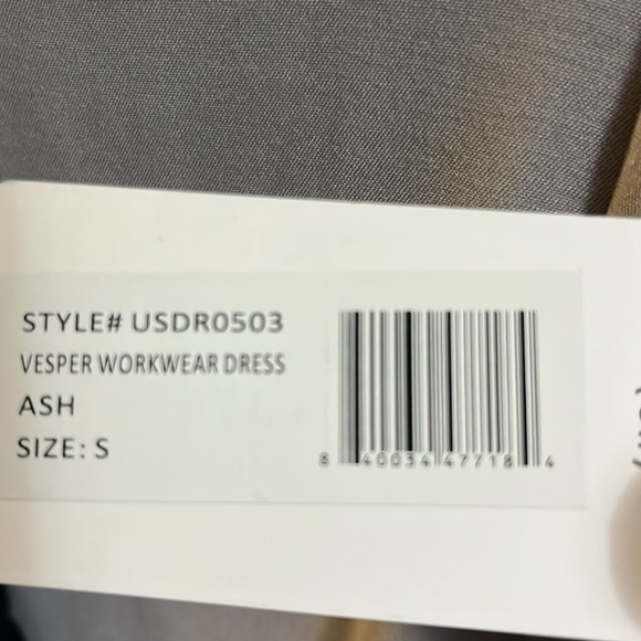 Universal Standards Vesper Polina Dove Gray Drape Dress Workdress NO BELT - Picture 16 of 16